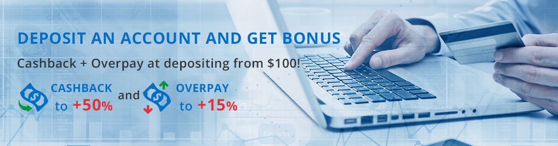 We are launching the special offer Cashback Bonus for all our clients