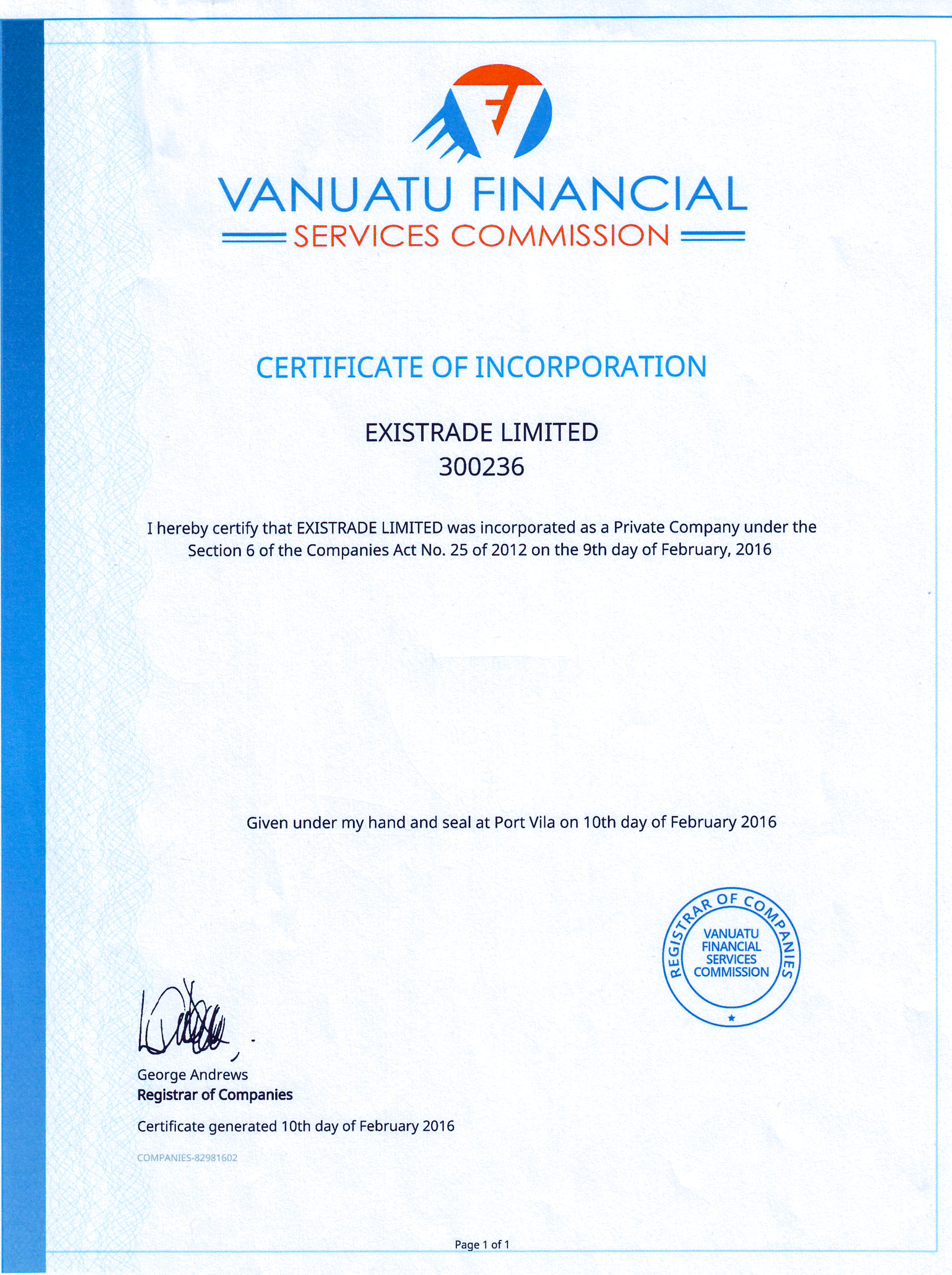 forex license of vanuatu